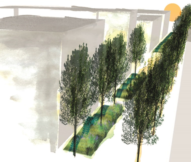 Impressie van de Schrijverstraat