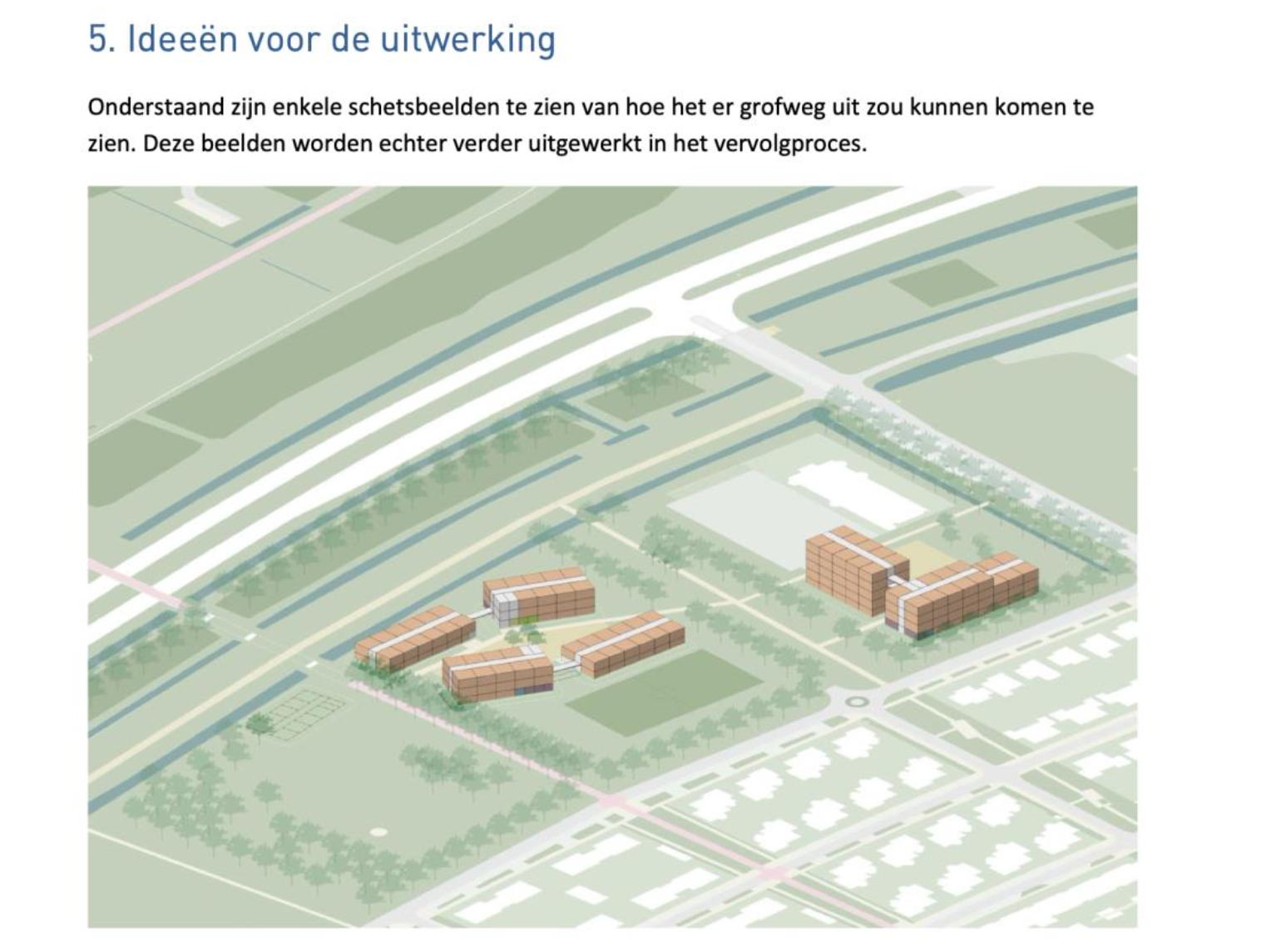 Een foute voorstelling van zaken: bouwen op de leidingenstraat en gedeelte voor de kerk